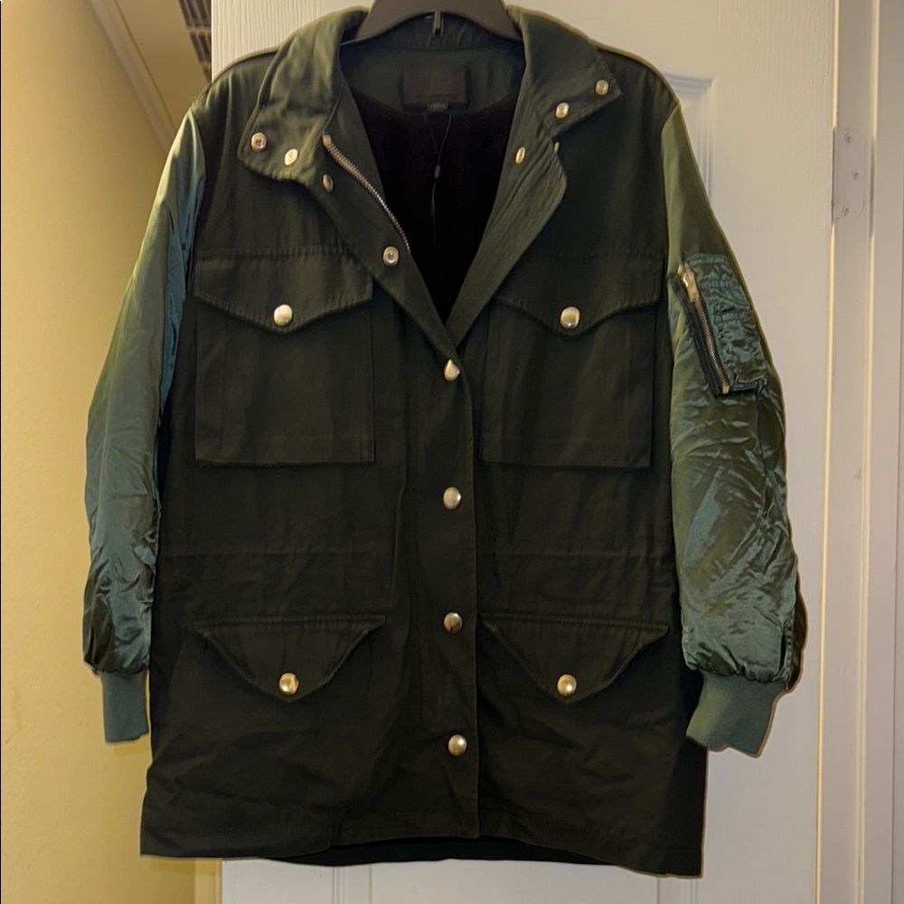 Dark Green Military Style Jacket